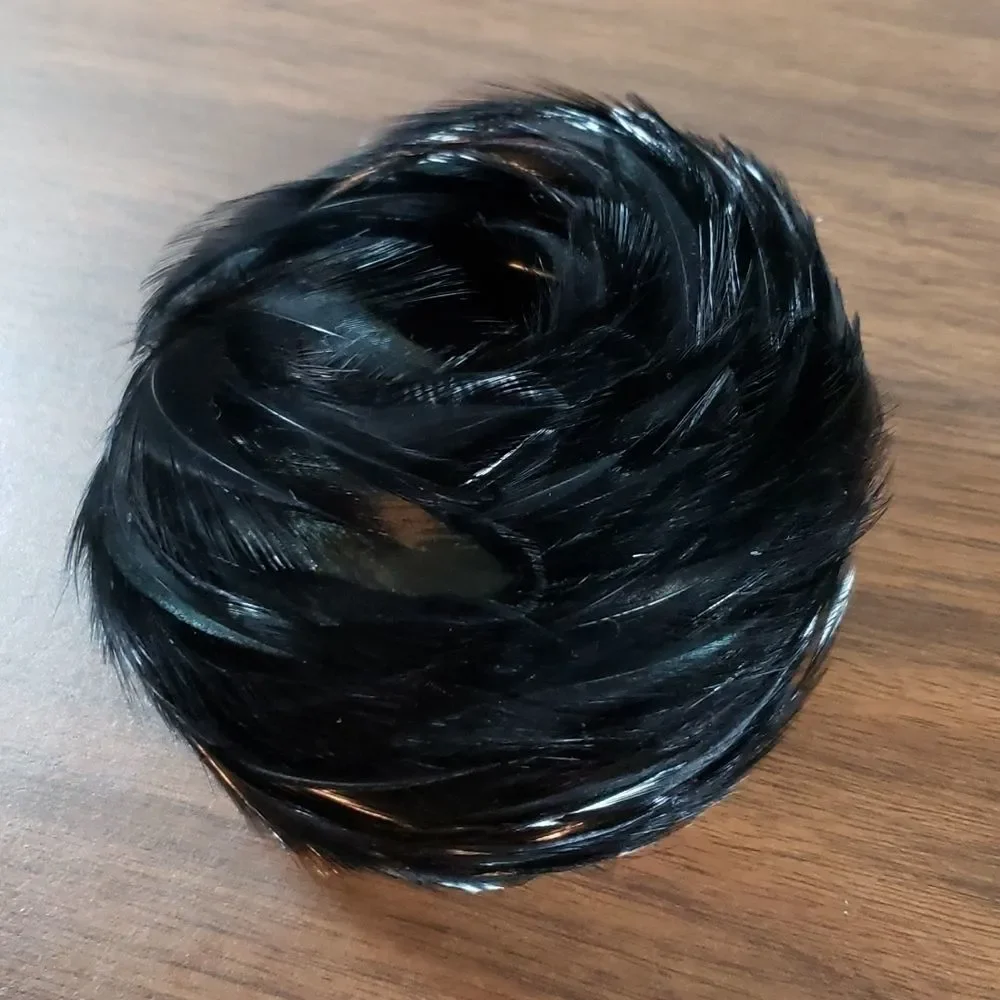Vintage Raven Feather Head Hair Band / Head Piece - Picture 5 of 9